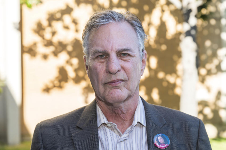 Marc Klaas, Polly Klaas' father, stands for a portrait outside Santa Clara County Superior Court in San Jose, Calif., Friday, May 31, 2024. A California judge will consider Friday whether to recall the death sentence against Richard Allen Davis, who in 1993 killed 12-year-old Polly Klaas after kidnapping her from her bedroom at knifepoint in a crime that shocked the nation. (AP Photo/Nic Coury)