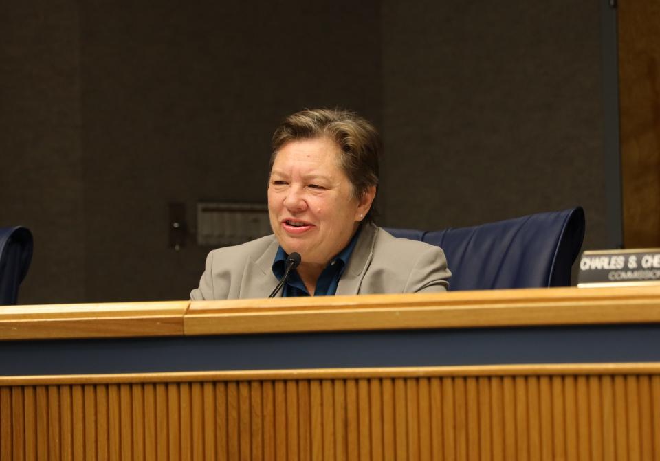 Mary Alford speaks to an audience of friends, family and supporters during her swearing in ceremony, Nov. 15, 2022.