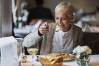 <p>Sure, you’re eating at a restaurant during a pandemic, but you are still eating at a restaurant. <a href="https://www.thedailymeal.com/entertain/most-common-dining-etiquette-mistakes-gallery?referrer=yahoo&category=beauty_food&include_utm=1&utm_medium=referral&utm_source=yahoo&utm_campaign=feed" rel="nofollow noopener" target="_blank" data-ylk="slk:Standard rules of dining etiquette;elm:context_link;itc:0;sec:content-canvas" class="link ">Standard rules of dining etiquette</a> still apply. That means your napkin goes in your lap, you chew with your mouth closed and you should hold that single-use, plastic wine glass by its stem.</p>