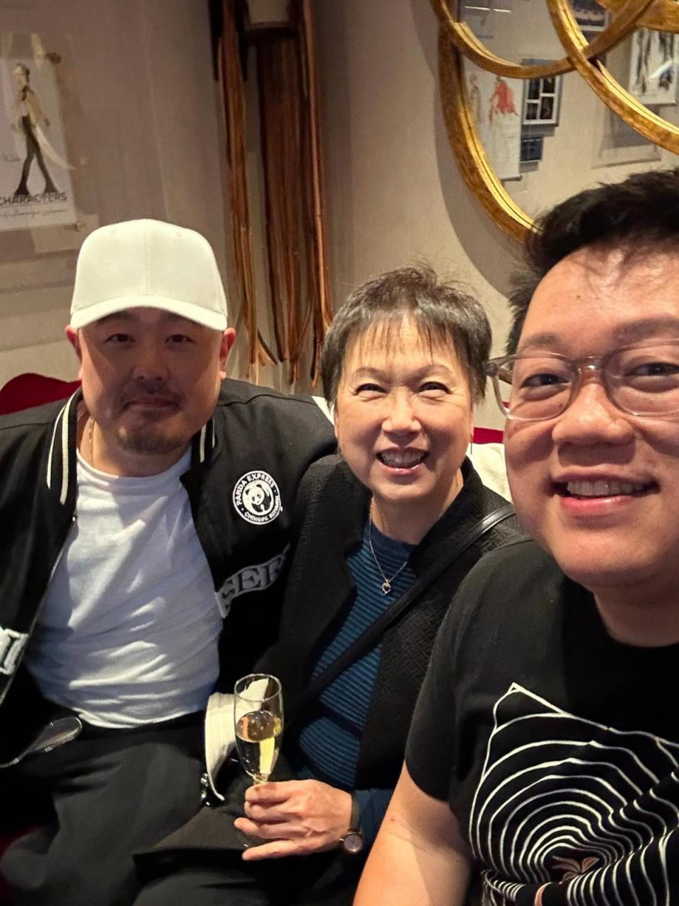 PHOTO: Jane Kim with her two sons, Brian Oh and Ed Kim. (Ed Kim)