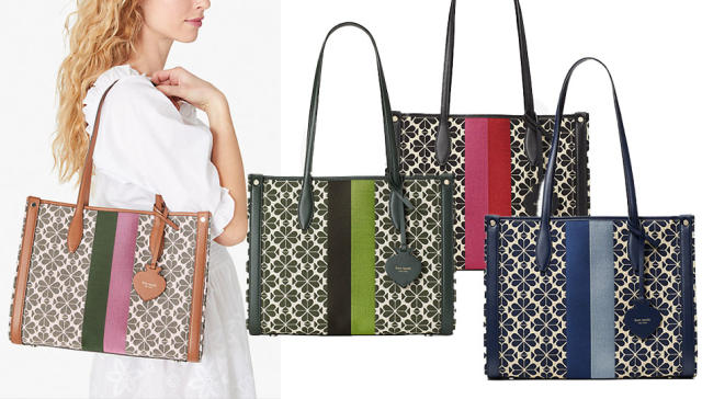 Pair Kate Spade Flower Jacquard handbags with your go-to outfits