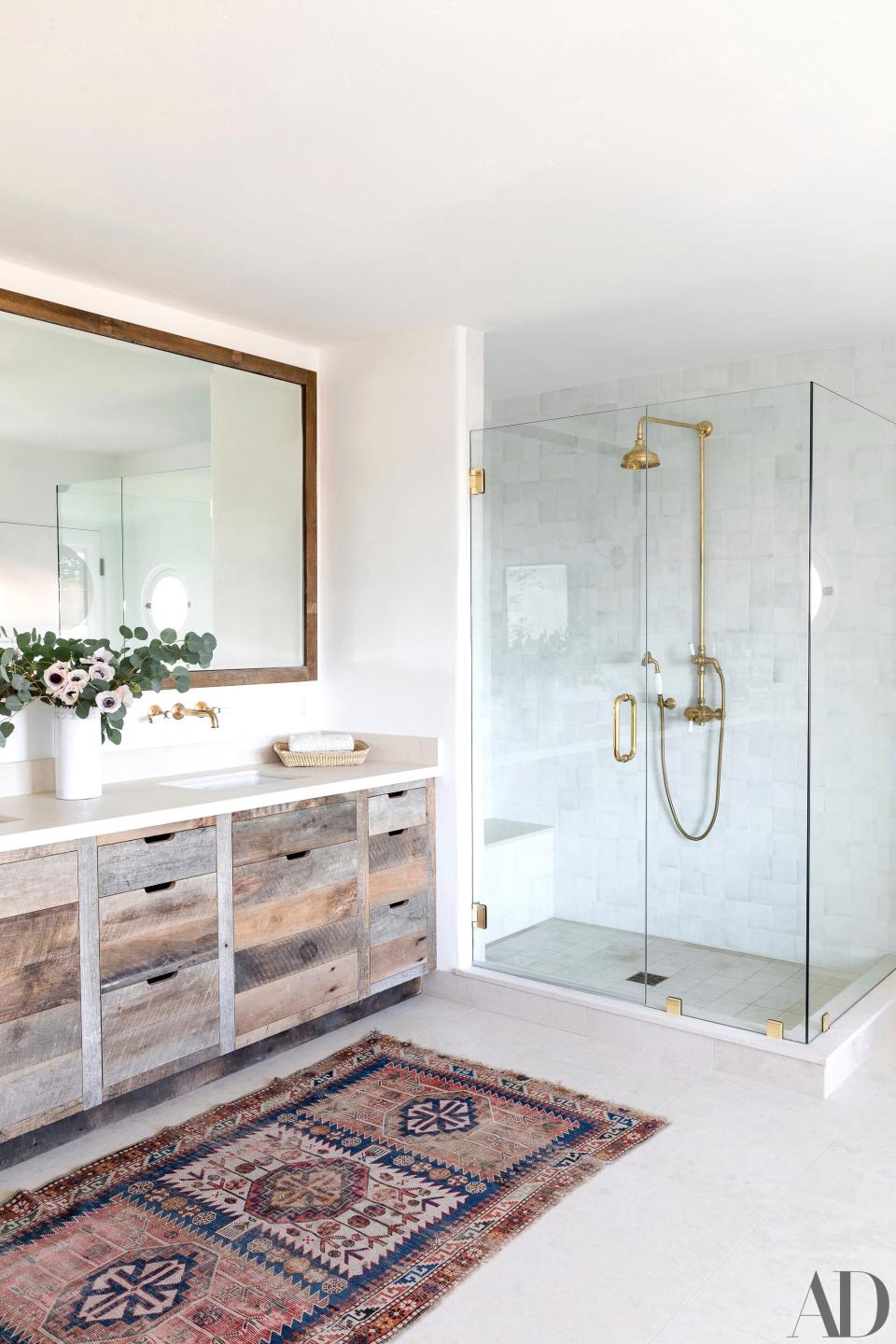 “I’d seen this amazing bathroom [Jakde Arnold] had done for Julianne Hough and already followed him on Instagram," Tisdale says of her notable interior designer. "I interviewed a few other people first, but then I was like, ‘I gotta go with him. He designed my favorite bathroom.’”