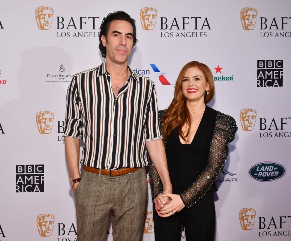 Sacha Baron Cohen and Isla Fisher