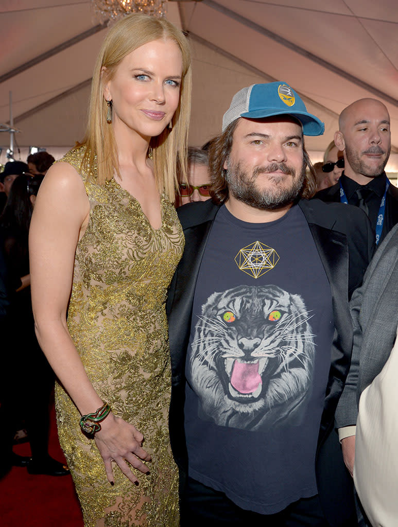 Nicole Kidman and Jack Black arrive at the 55th Annual Grammy Awards at the Staples Center in Los Angeles, CA on February 10, 2013.