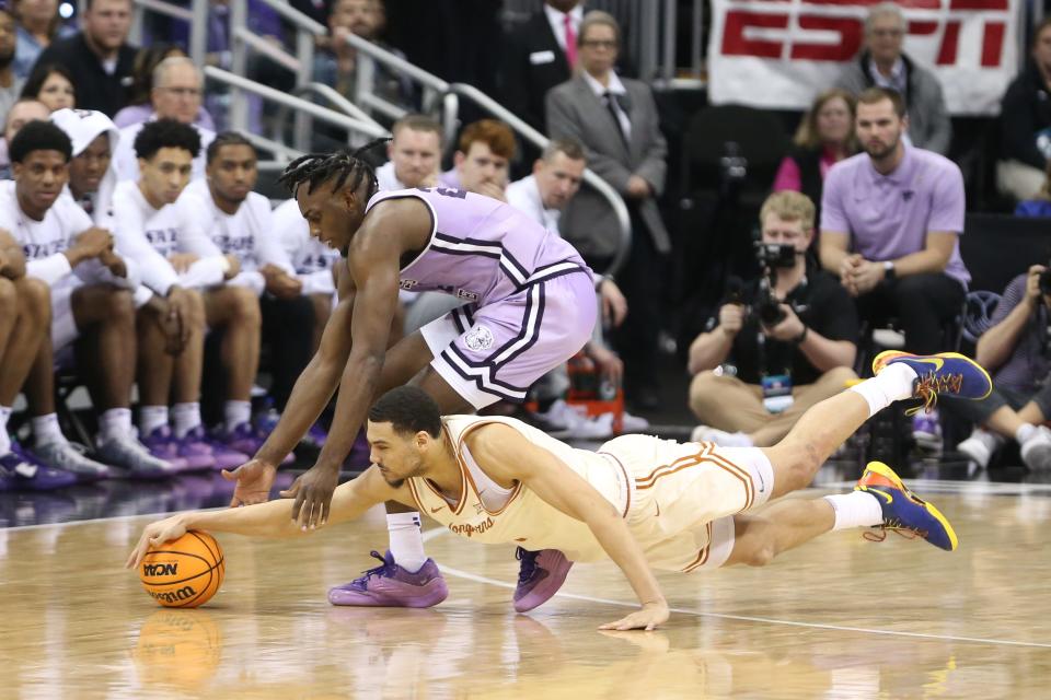 Dylan Disu, Texas' best player, has to find a way to stop committing fouls for the Longhorns to have any NCAA Tournament success. His foul problems contributed to Wednesday night's second-round conference tournament loss to Kansas State.