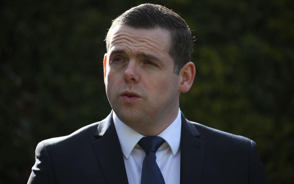 Douglas Ross, the Scottish Tory leader, has warned that the country's hospitality industry is 'on its knees' - Andrew Milligan/ PA