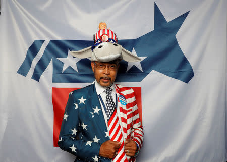 Louisiana delegate Rodney McFarland poses for a photograph at the Democratic National Convention in Philadelphia, Pennsylvania, United States July 27, 2016. REUTERS/Jim Young