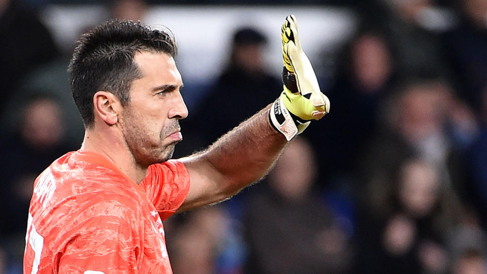 Pictured here, Gianluigi Buffon holds the record for most games played for Juventus.