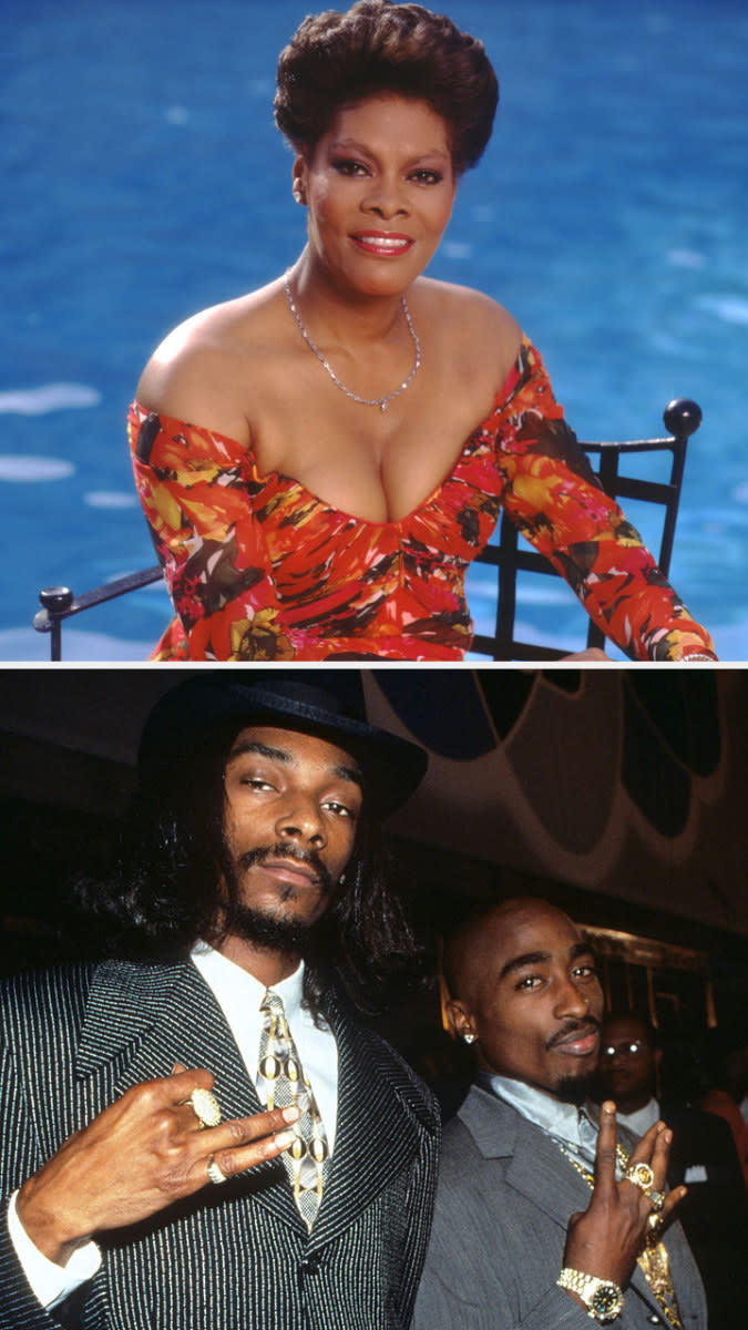 Warwick in the '90s; Snoop Dogg and Tupac in the '90s