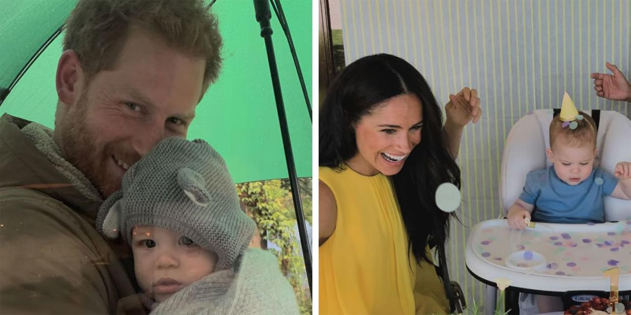 meghan markle and prince harry with their children