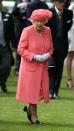 <p>The Queen went for a summery pink hue in 2016. <i>[Photo: PA]</i> </p>