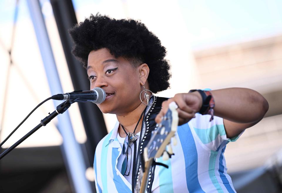 Amythyst Kiah performs onstage during Palomino Festival held at Brookside at the Rose Bowl on July 9, 2022 in Pasadena, California. - Credit: Michael Buckner for Variety