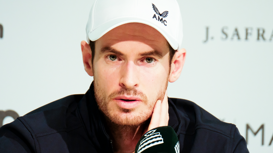 Andy Murray (pictured) speaking at a press conference.