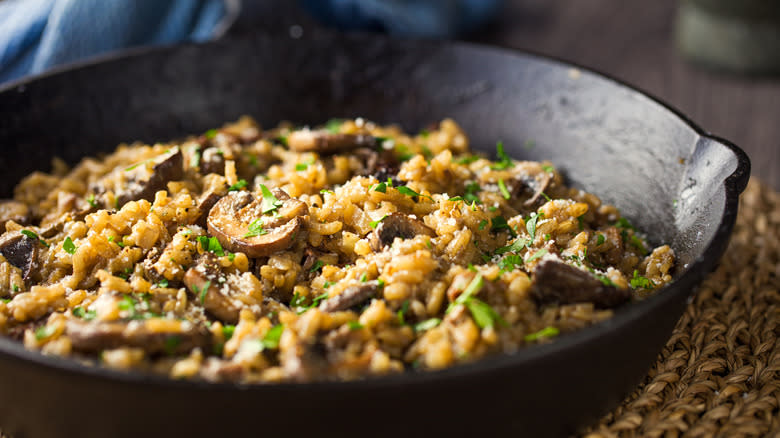 Vegan mushroom risotto