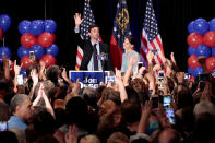 <p>Democrat Jon Ossoff is joined by his finance, Alisha Kramer, as he addresses his supporters after his defeat in Georgia’s 6th Congressional District special election in Atlanta, Ga., June 20, 2017. (Photo: Chris Aluka Berry/Reuters) </p>