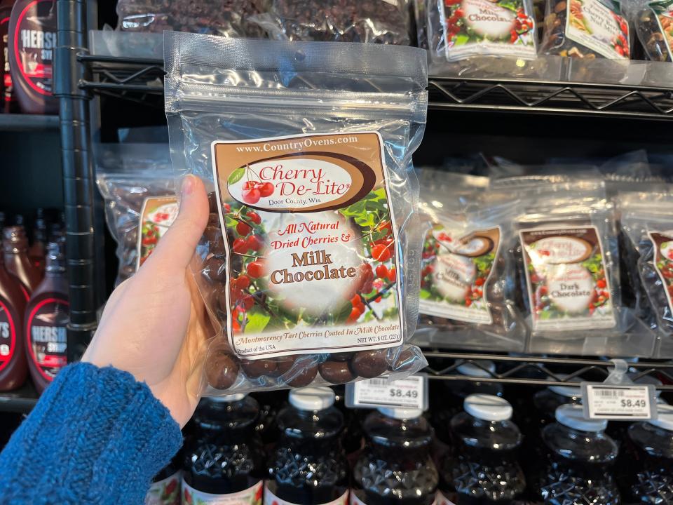 Chocolate-covered cherries produced in Wisconsin and sold at Sendik's.