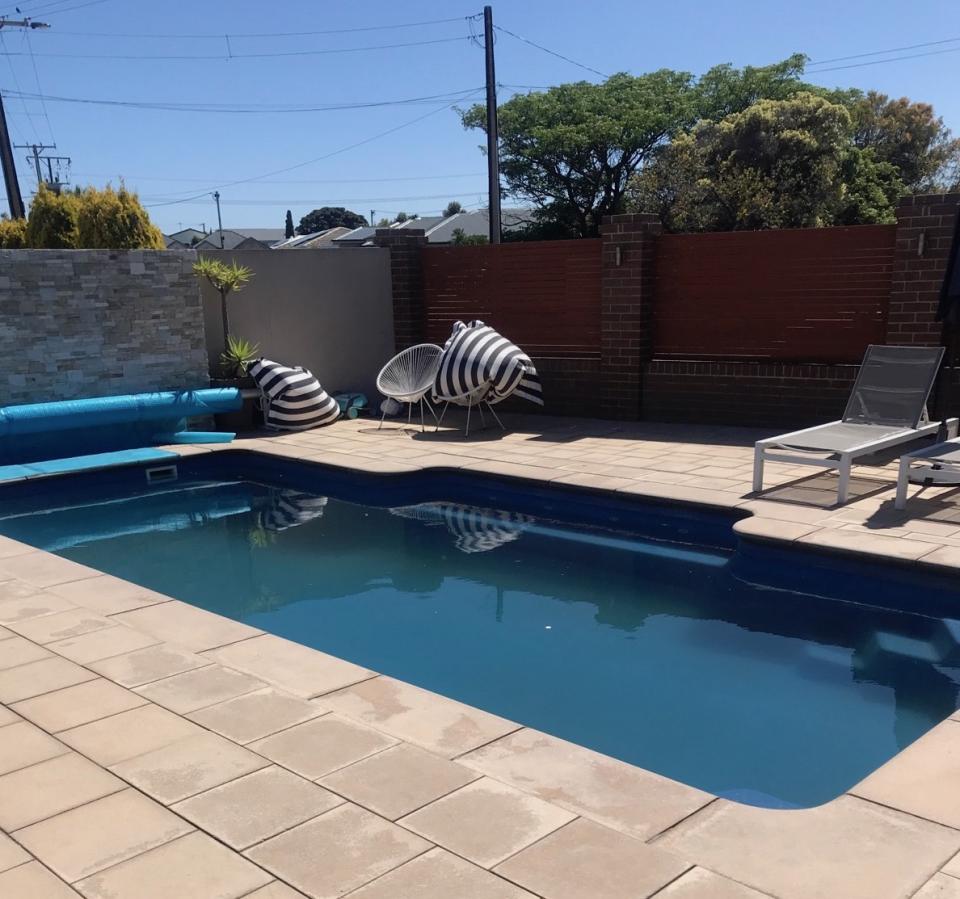 The backyard pool where the accident happened.