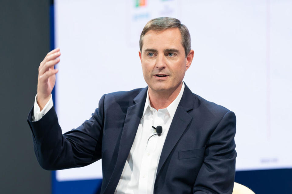 IHG CEO Keith Barr on stage at Skift Global Forum On September 21, 2022 in New York City. Source: Skift. Skift