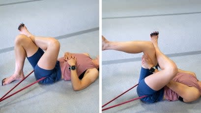 Esther Smith demonstrating mobility training moves