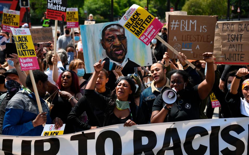 Black Lives Matter protesters in London in 2020. The trust last year criticised a Government's report into racism in Britain - AP