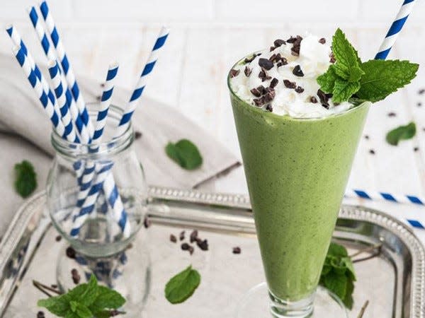 Get your greens in with this mint-green Vegan sweet treat.