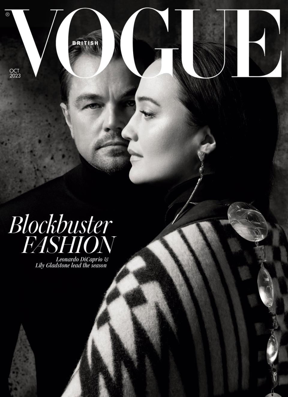 DiCaprio and Gladstone’s joint Vogue cover (Craig McDean)