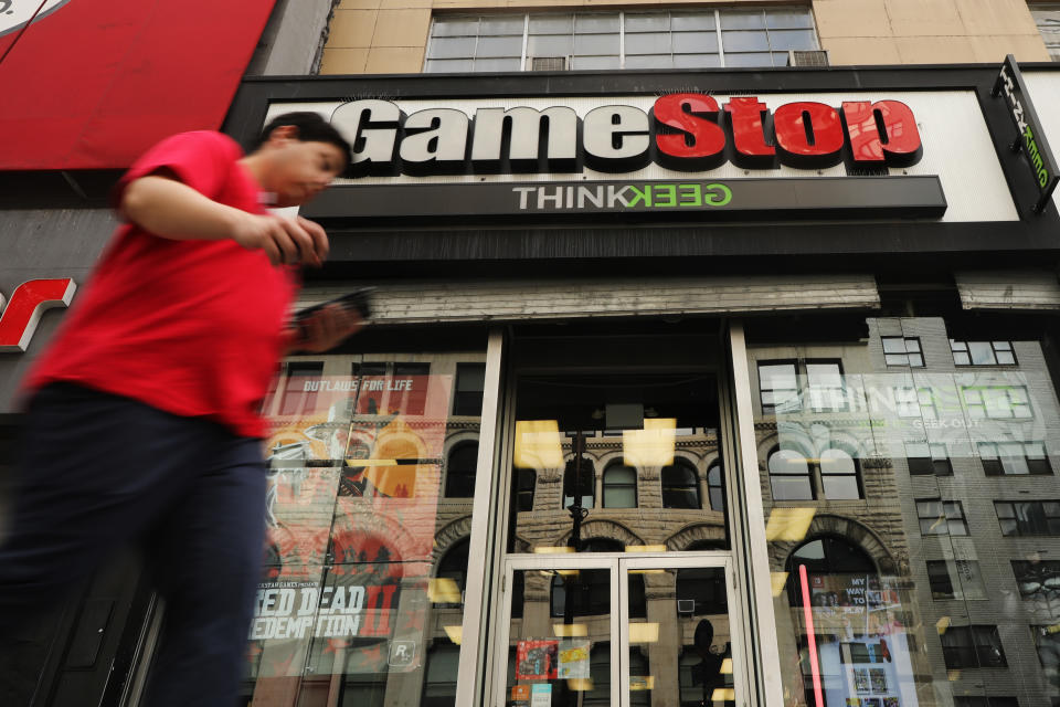 Tienda de GameStop en Manhattan, Nueva York. Foto: Spencer Platt/Getty Images.