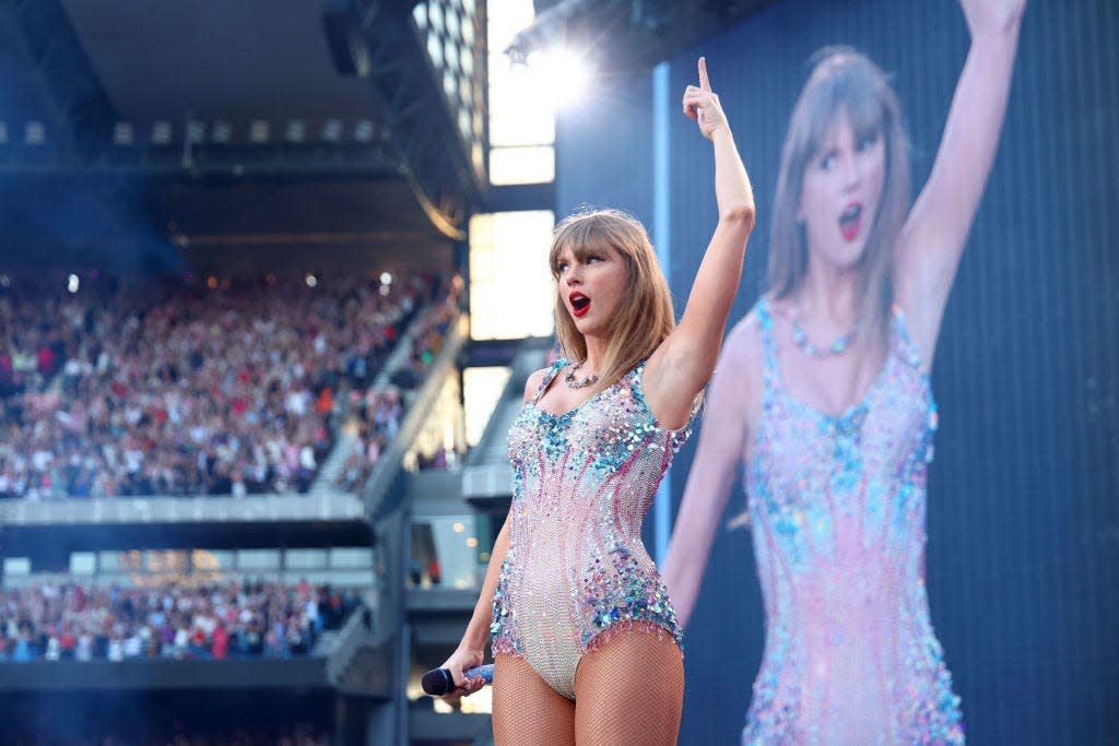 Taylor Swift trat am 16. Februar 2024 im Melbourne Cricket Ground in Melbourne, Australien, auf. - Copyright: Graham Denholm/TAS24/Getty Images for TAS Rights Management