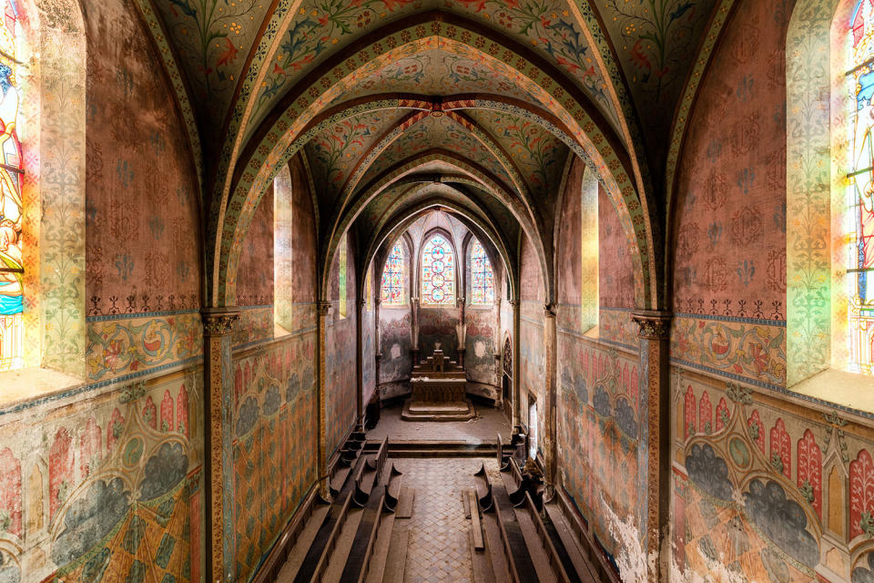 <p>Former school chapel in France. (Photo: James Kerwin/Caters News) </p>