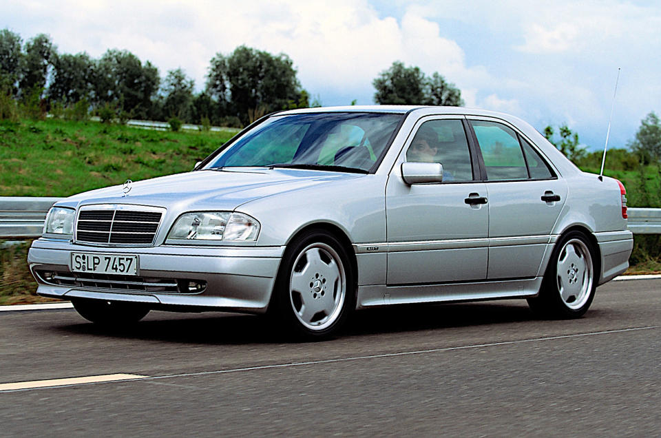 <p>AMG started out as a tuning business specialising in parts for Mercedes vehicles, and was drawn into the company over a period of years. The first road-going collaboration was the C 36 AMG, which had a <strong>3.6-litre</strong> straight six engine.</p><p>With a maximum output of only around <strong>280bhp</strong>, it was far less powerful than future AMG models, but it was beautifully balanced, and a pleasure to drive on either road or track.</p>