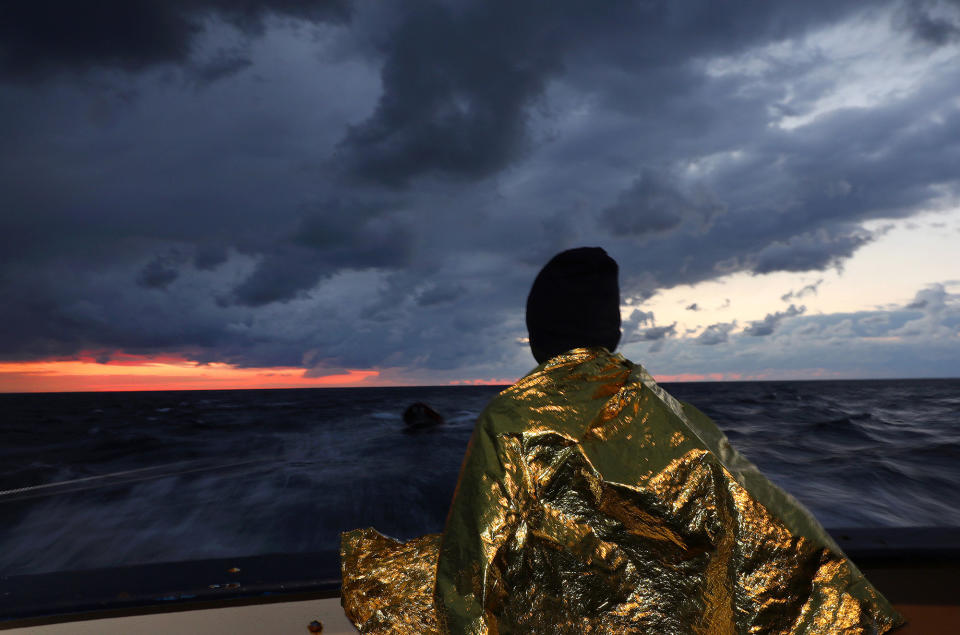 African migrants rescued off the Libyan coast