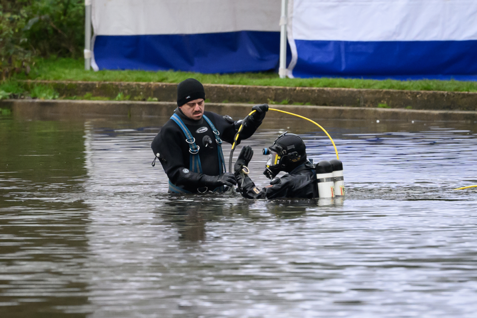 Police search teams hunt the River Wensum (Getty Images)