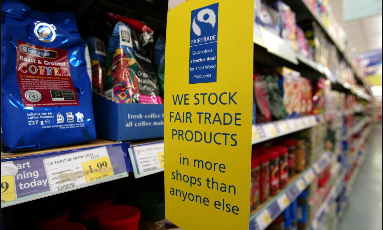 <span>Businesses can apply for a licence to use the Fairtrade logo on approved products for a fee.</span><span>Photograph: Christopher Thomond/The Guardian</span>