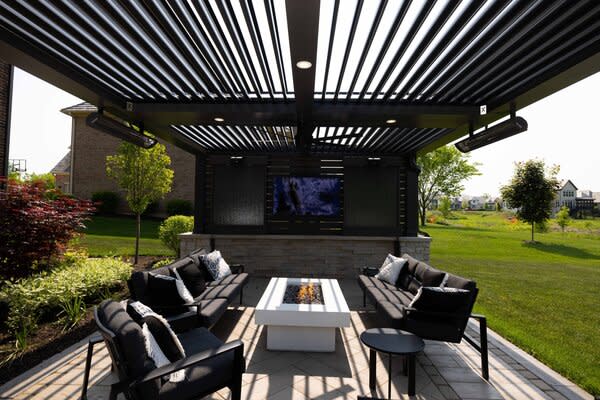 Technology can enhance your outdoor design, whether that’s the addition of a television screen, or state-of-the-art integrated heating systems. 