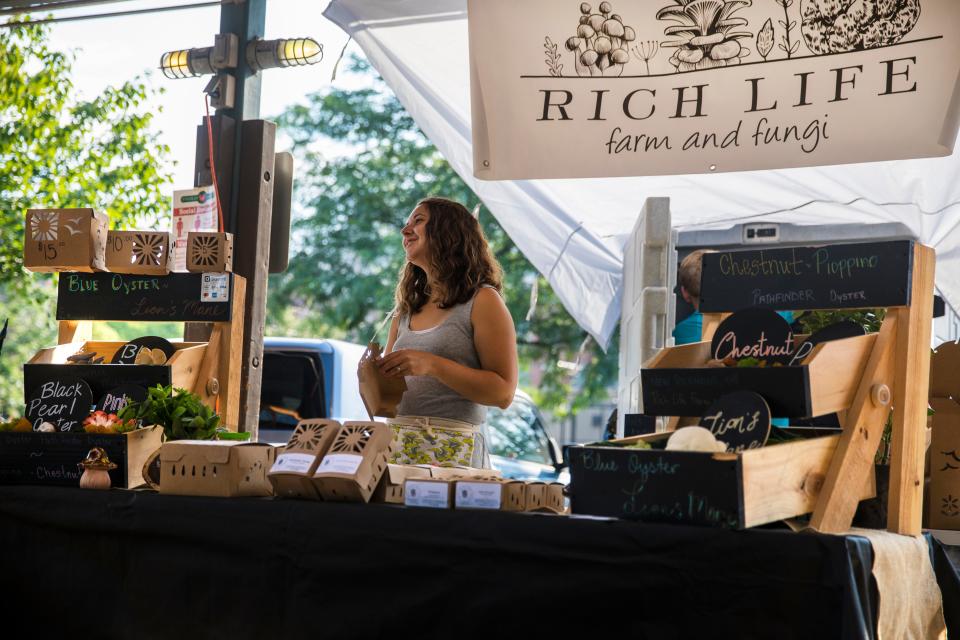 Emalee Richman and husband, Pete, own Rich Life Farm and Fungi in New Richmond. They grow a variety of gourmet mushrooms that you'll find in several local restaurants. They also sell at Hyde Park Market on Sundays.