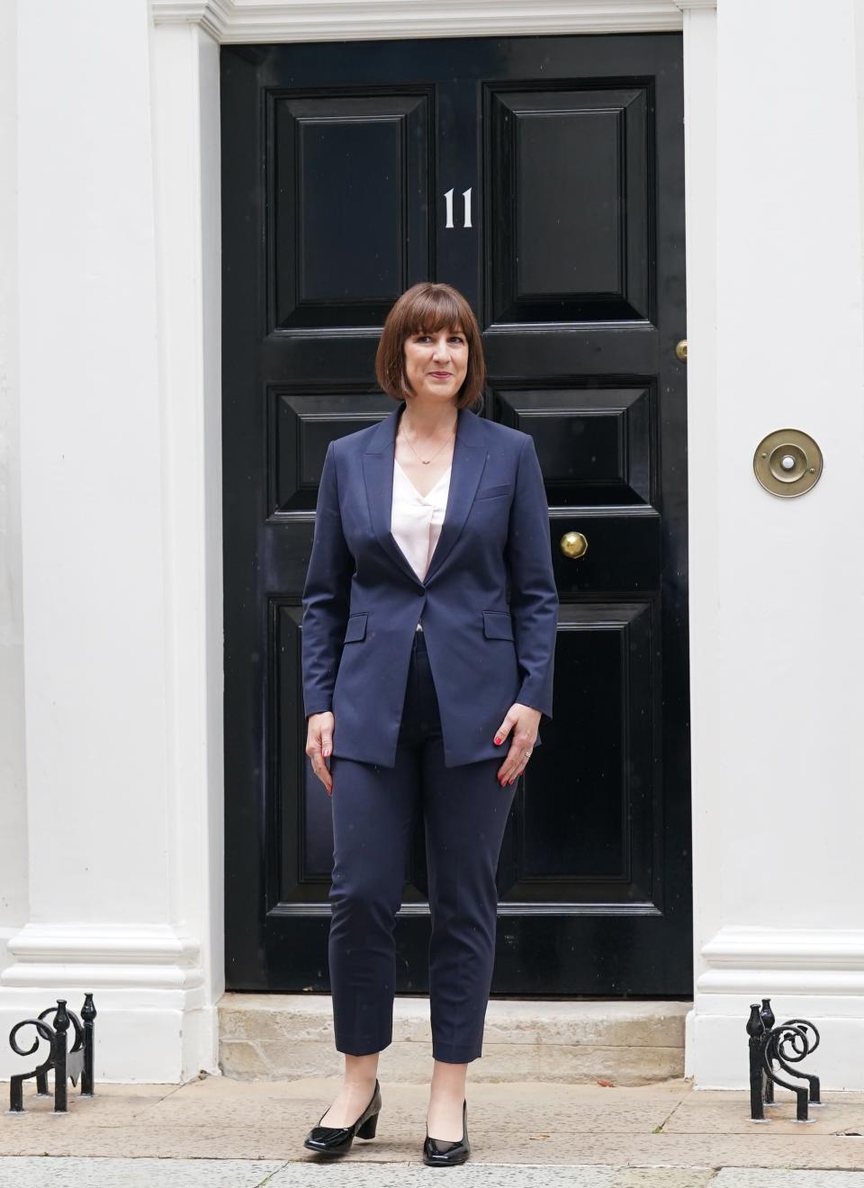 Rachel Reeves outside the Chancellor’s official residence, No 11 Downing Street (Stefan Rousseau/PA Wire)