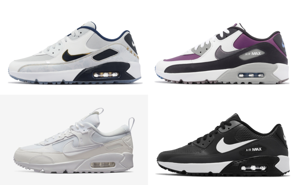 運動鞋推薦5. Nike Air Max 90 G高爾夫鞋 NT$3,211起 （圖片來源：Yahoo奇摩購物中心）