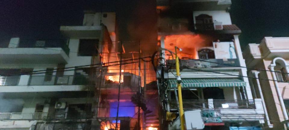 Fire at Baby Care New Born Child Hospital in Delhi (Supplied by Delhi Fire Services)