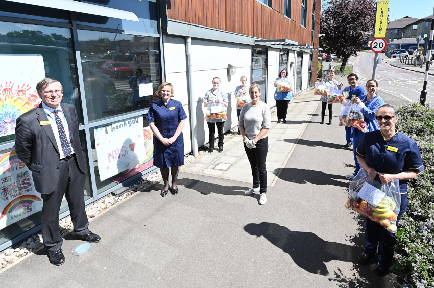 The countess met midwives and nurses who work at the trust. (Ashford and St Peter's NHS Trust)