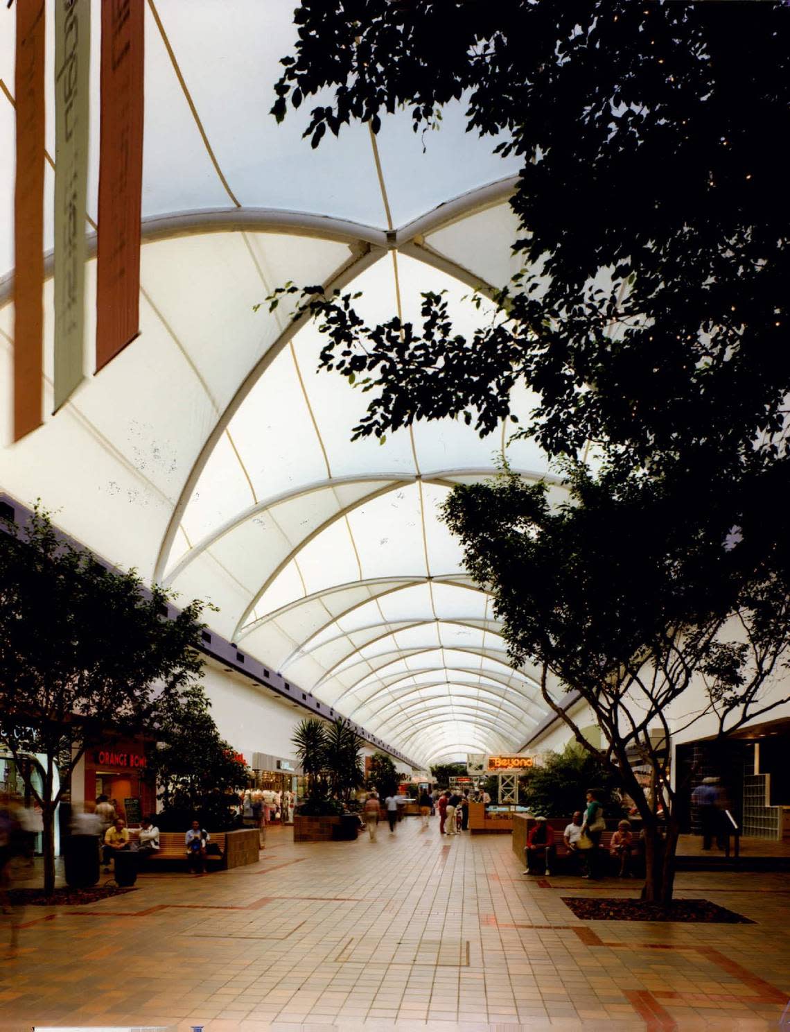 The Mall at 163rd Street was enclosed in the early 1980s with arches, a Teflon-coated roof, and climate control. Miami Herald file