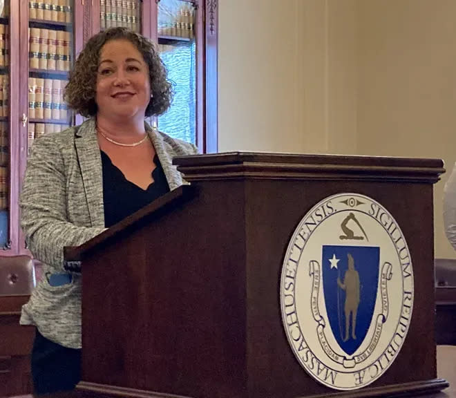 State Sen. Becca Rausch, D-Needham, said the Healthy Youth Act  gives students a space to discuss “age-appropriate, medically accurate, comprehensive, inclusive information,” when it comes to their bodies and relationships.
