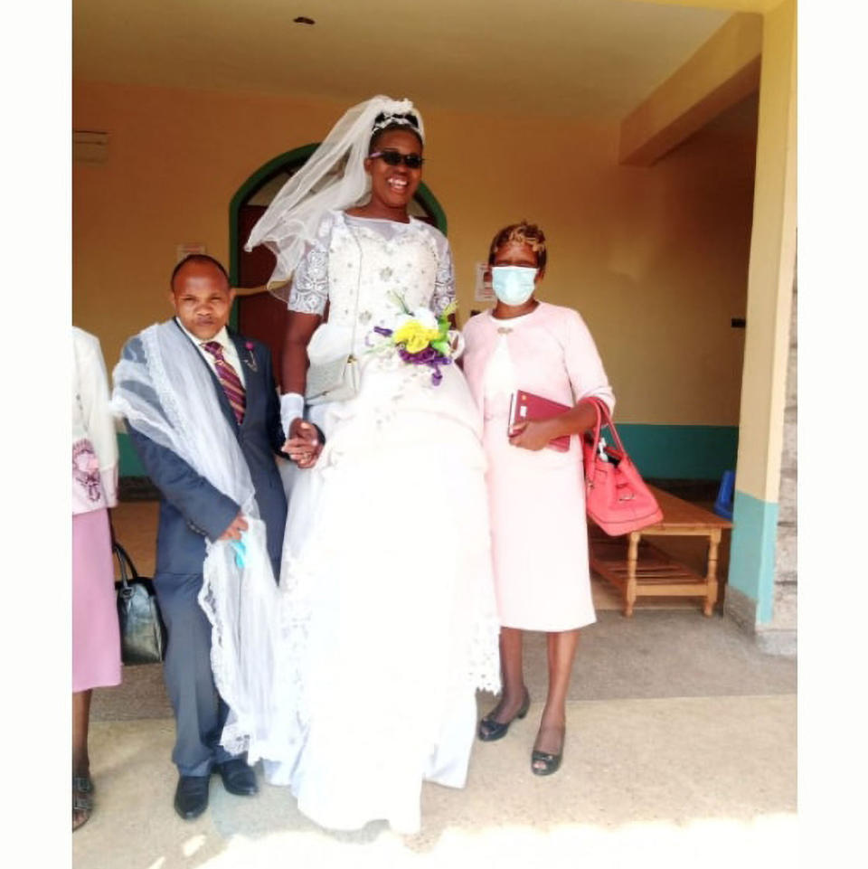 Lilian Mwangi's tall bride wedding photos