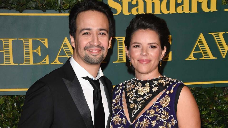 The 'Hamilton' creator confirmed the news on Sunday after fans asked about his wife's apparent baby bump in photos of their recent red carpet appearance.