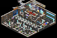 Many spaces in Habbo, a virtual world created by Finnish developer Sulake,feel like this one
