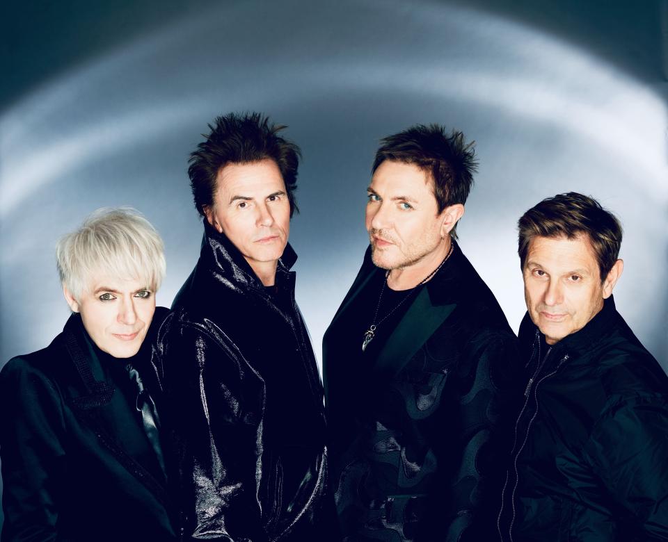 Duran Duran (from left) - Nick Rhodes, John Taylor, Simon LeBon and Roger Taylor - celebrates their legacy with "Future Past," their new studio album that includes the hit, "Anniversary." The record arrives Oct. 22, 2021.