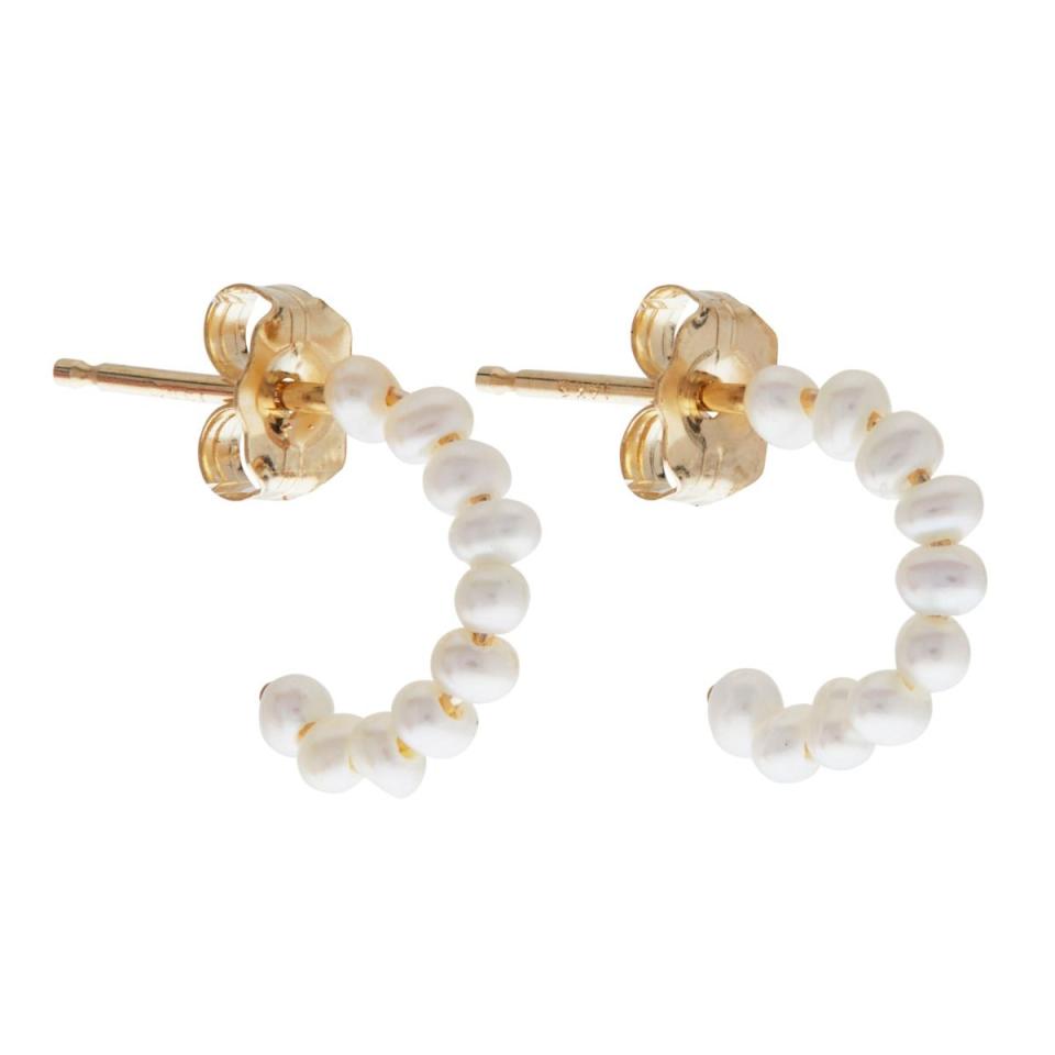 Baby Pearl Hoops