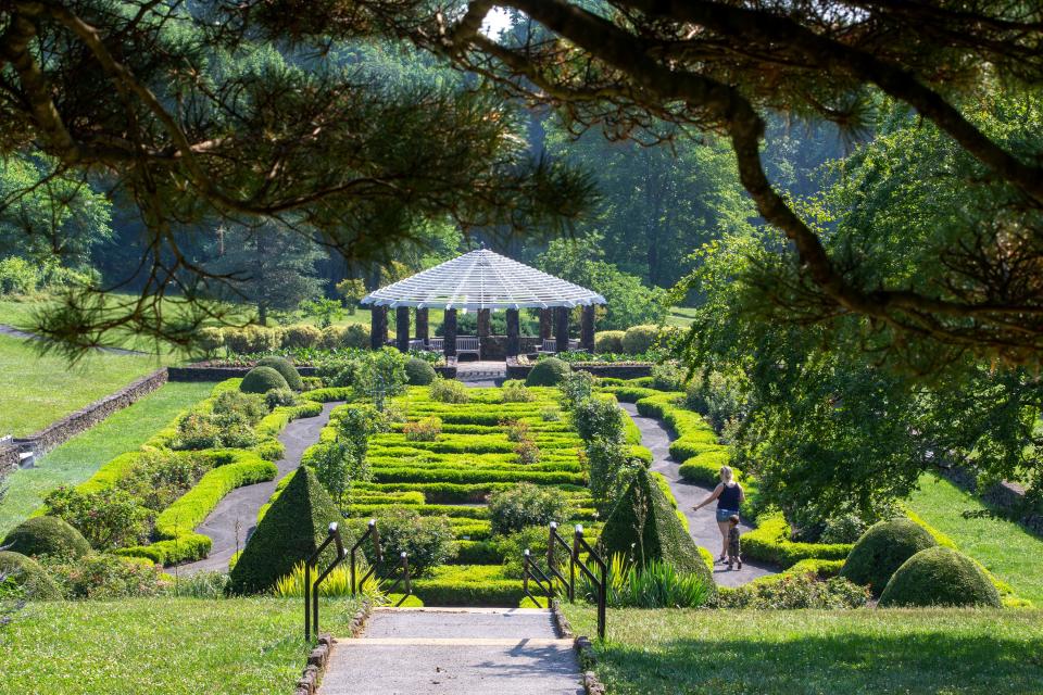 The rose parterre at Deep Cut Gardens, part of the Monmouth County Park System, in Middletown, NJ Wednesday, July 7, 2021. 