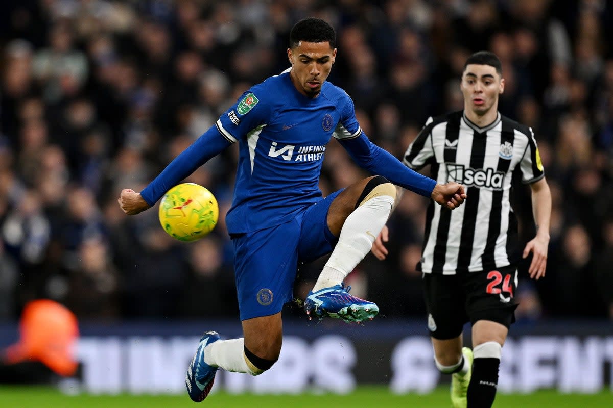 Levi Colwill came off at half time vs Newcastle (Chelsea FC via Getty Images)