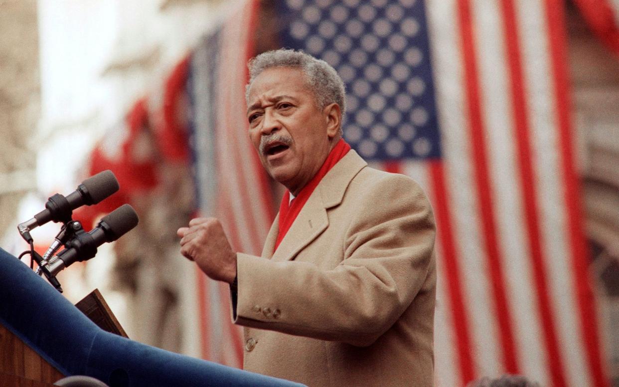 David Dinkins gives his first speech as Mayor of New York - Frankie Ziths/AP
