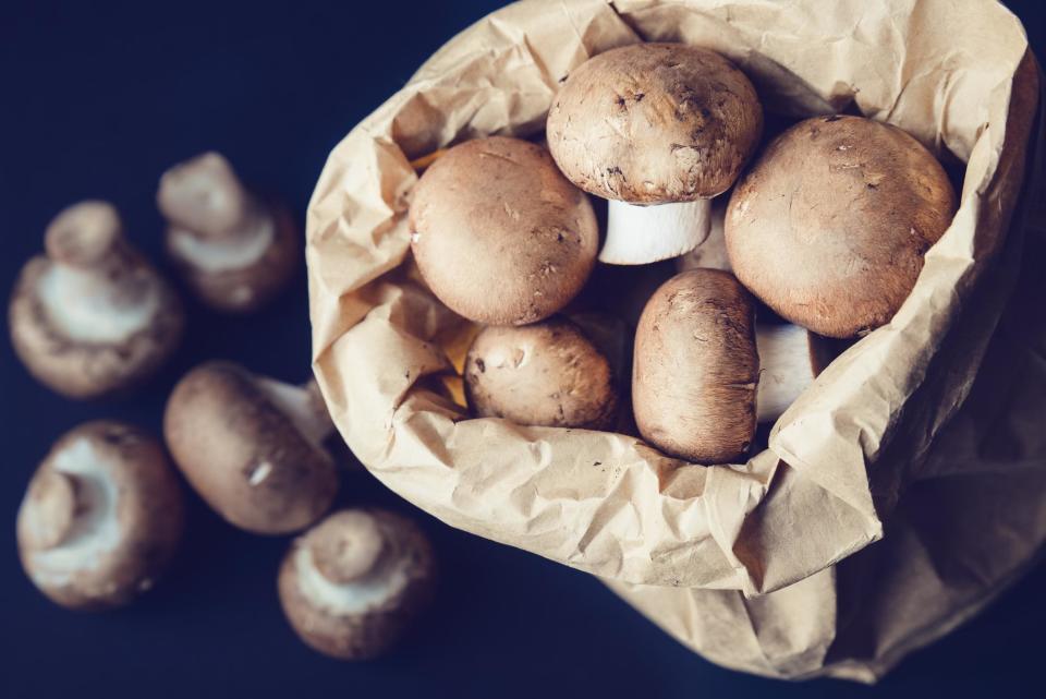 Put mushrooms in a paper bag